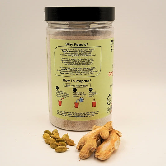Papa's Premix Ginger Elaichi Tea | Makes 30 Cups