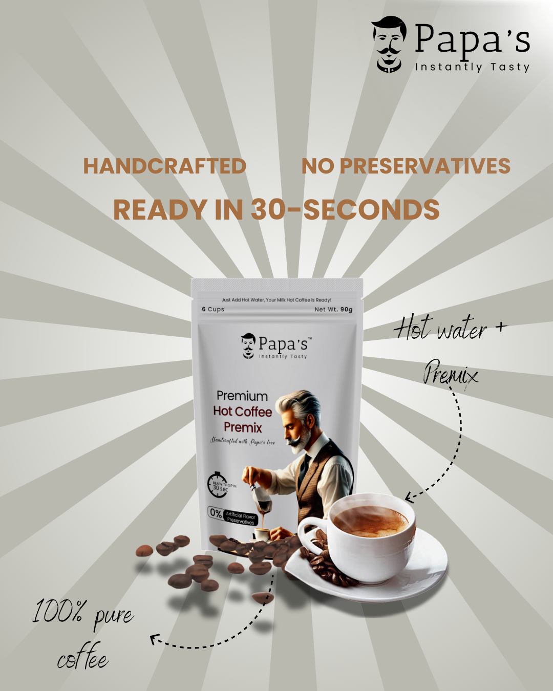 Hot Coffee Premix Lovers - 3 X Hot Coffee