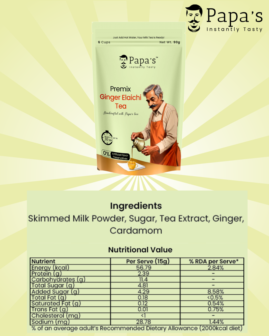 Ginger Elaichi Premix Lovers - 3 X Ginger Elaichi