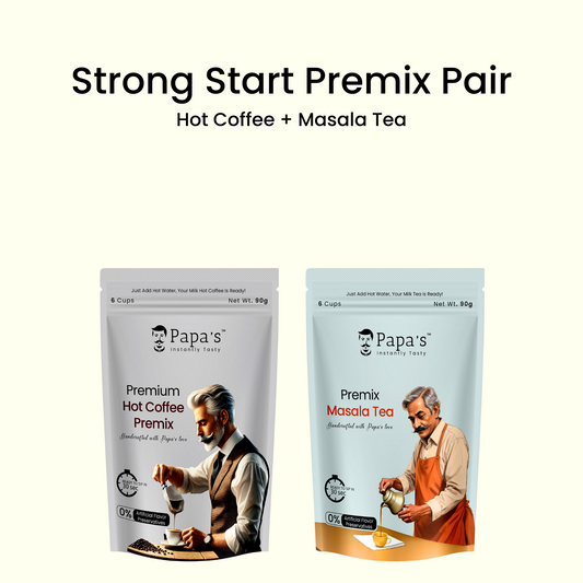 Strong Start Pair – Hot Coffee Premix + Masala Tea Premix